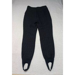 Vintage Schoeller Skifans Pants Women's Size 14 Black Ski Pants Stirrups Retro